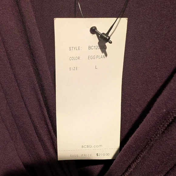 BCBG Sleeveless Purple Dress NWT Size Large 12/14 - Picture 4 of 4